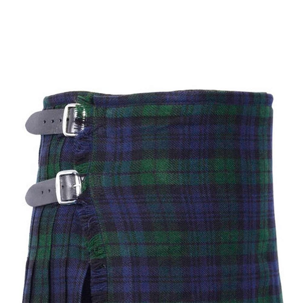 Tartan Black Watch Kilt 8 Yards Men Highlander Scottish Kilt - Picture 5 of 9